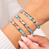 Türkisfarbener Sonnenstrahl | Silber | Galaxie Glasperlenarmband